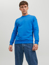 Jack & Jones Modrá pánska základná mikina Jack & Jones Star