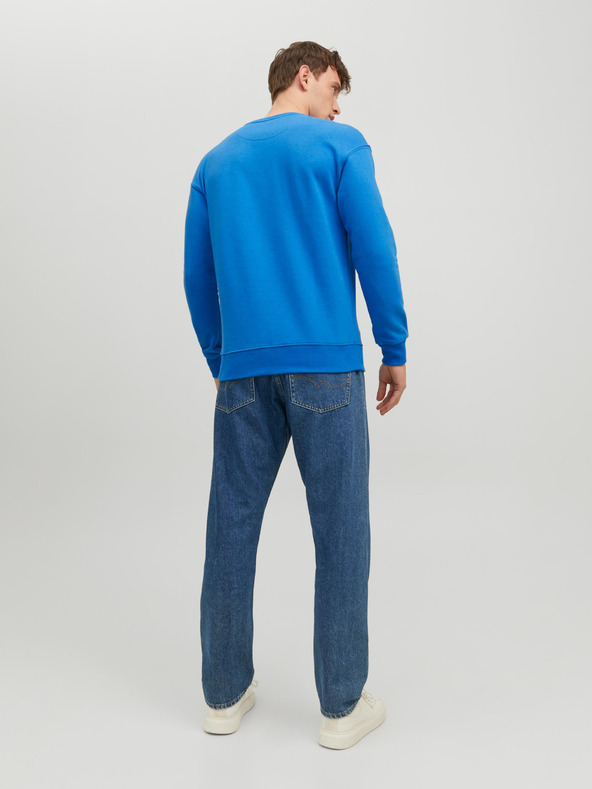 Jack & Jones Modrá pánska základná mikina Jack & Jones Star