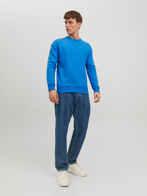 Jack & Jones Modrá pánska základná mikina Jack & Jones Star