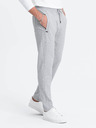 Ombre Clothing Svetlošedé pánske základné tepláky Ombre Oblečenie