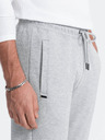 Ombre Clothing Svetlošedé pánske základné tepláky Ombre Oblečenie