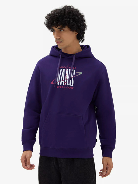 Vans Tmavofialová pánska mikina s kapucňou VANS Saturn Po