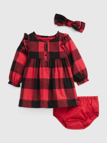 GAP Baby kockované šaty set GAP