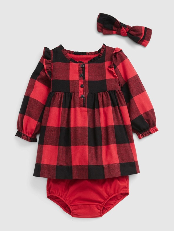 GAP Baby kockované šaty set GAP