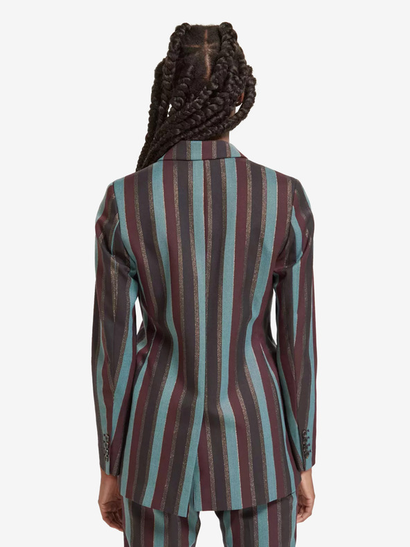 Scotch & Soda Zeleno-čierna dámska pruhovaná bunda Scotch & Soda