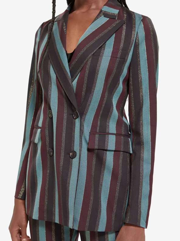 Scotch & Soda Zeleno-čierna dámska pruhovaná bunda Scotch & Soda