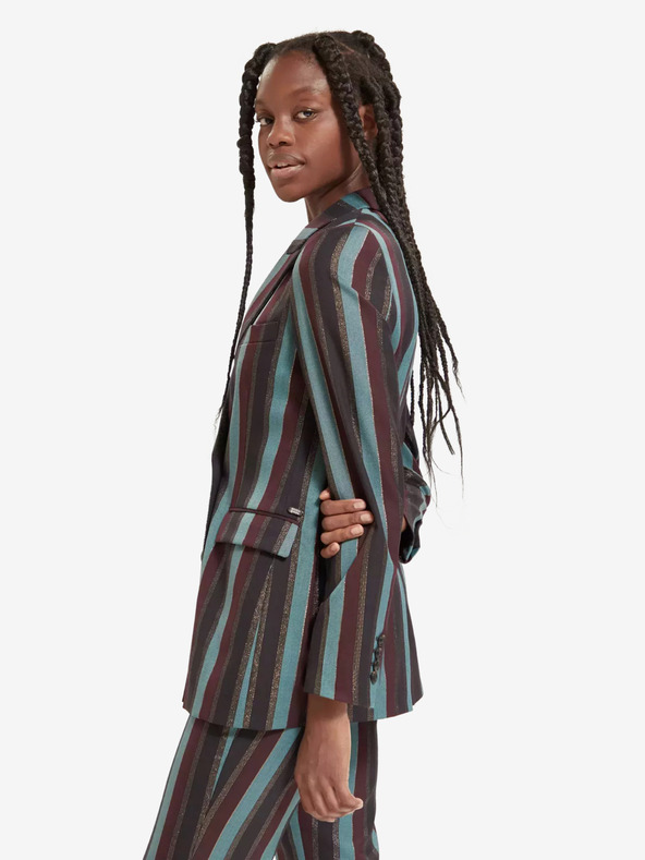 Scotch & Soda Zeleno-čierna dámska pruhovaná bunda Scotch & Soda