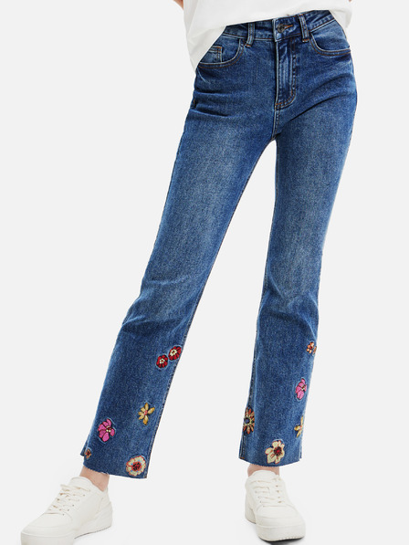Desigual Modré dámske džínsy rozšíreného strihu Desigual Nicole