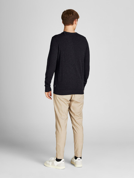 Jack & Jones Čierny základný sveter Jack & Jones Emil