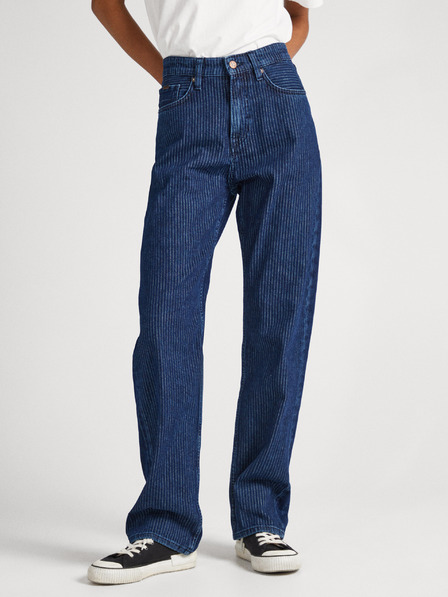 Pepe Jeans Modré dámske džínsy Pepe Jeans Robyn Stripe