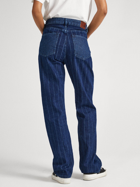Pepe Jeans Modré dámske džínsy Pepe Jeans Robyn Stripe