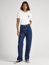 Pepe Jeans Modré dámske džínsy Pepe Jeans Robyn Stripe