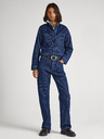 Pepe Jeans Pepe Jeans Mika Stripe Modrá dámska džínsová bunda