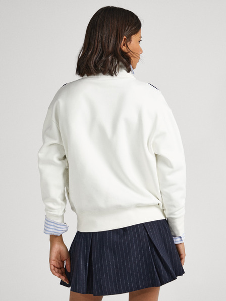 Pepe Jeans Biela dámska mikina na zips Pepe Jeans Celia