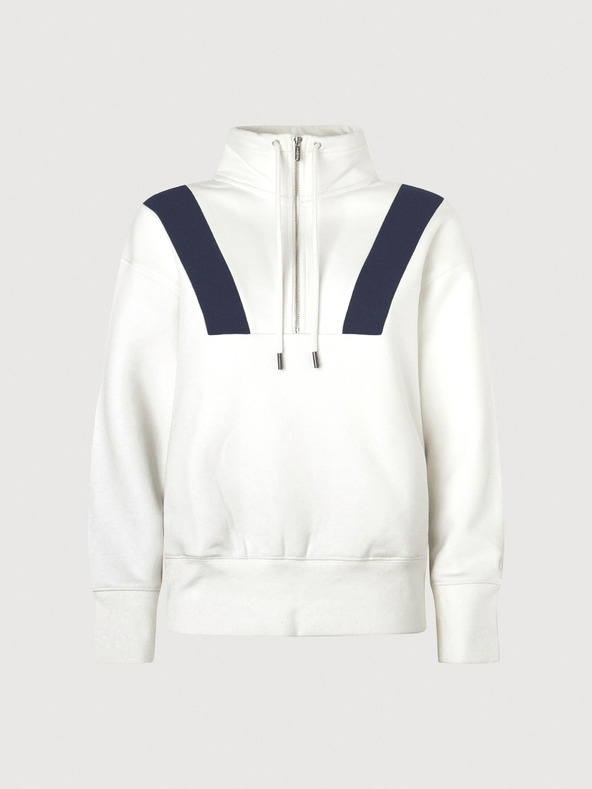 Pepe Jeans Biela dámska mikina na zips Pepe Jeans Celia