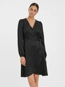 Vero Moda Čierne dámske zavinovacie šaty Vero Moda Sabi