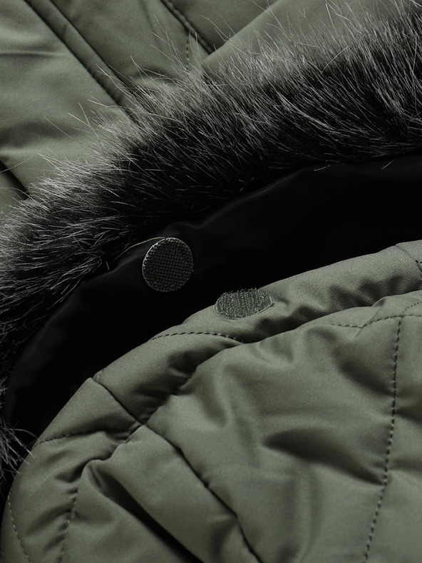 ALPINE PRO Zelený dámsky prešívaný kabát ALPINE PRO Gosbera