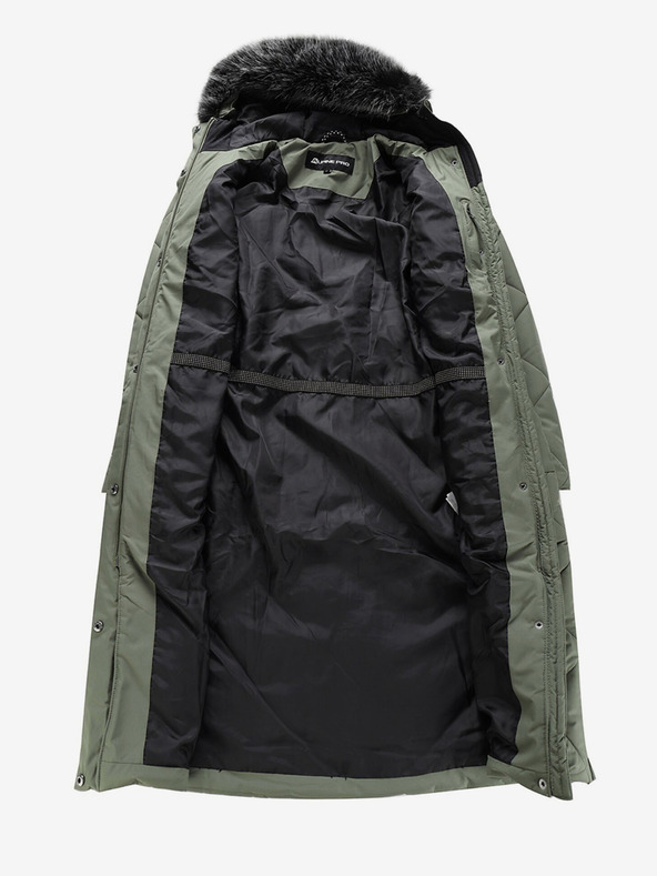ALPINE PRO Zelený dámsky prešívaný kabát ALPINE PRO Gosbera