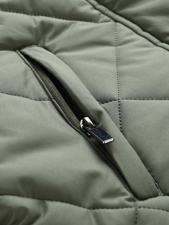 ALPINE PRO Zelený dámsky prešívaný kabát ALPINE PRO Gosbera