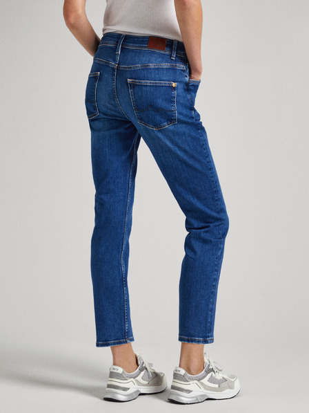 Pepe Jeans Modré dámske džínsy rovného strihu Pepe Jeans