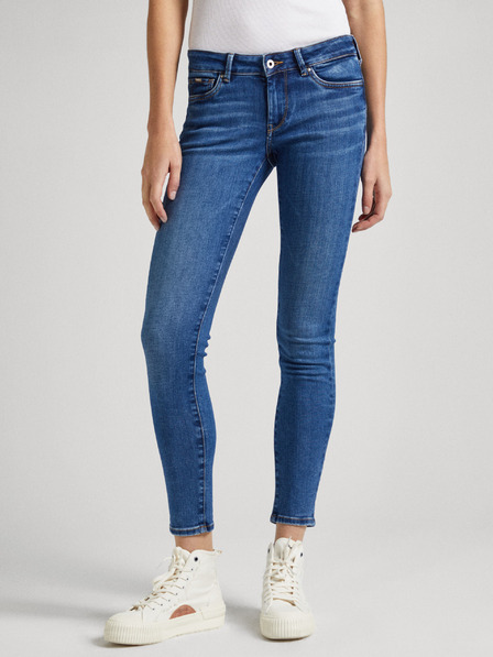 Pepe Jeans Modré dámske skinny fit džínsy Pepe Jeans