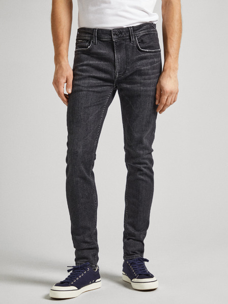 Pepe Jeans Čierne pánske slim fit džínsy Pepe Jeans