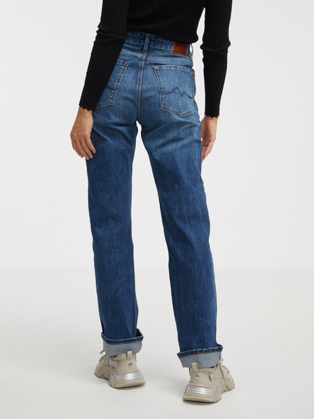 Pepe Jeans Modré dámske rozšírené džínsy Pepe Jeans Robyn Selvedge DK