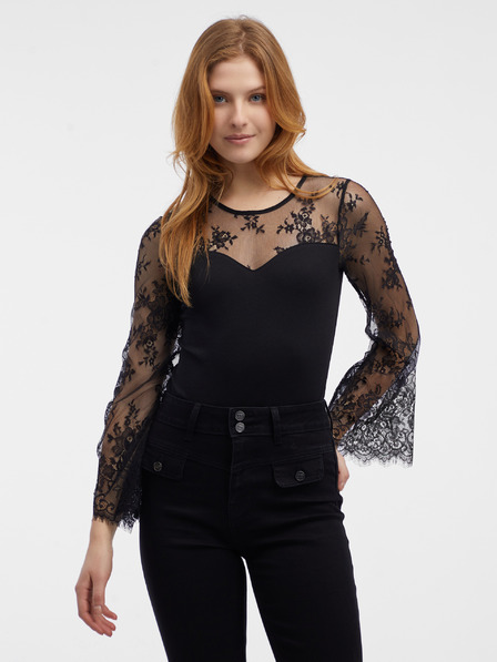 Orsay Čierne dámske čipkové body ORSAY