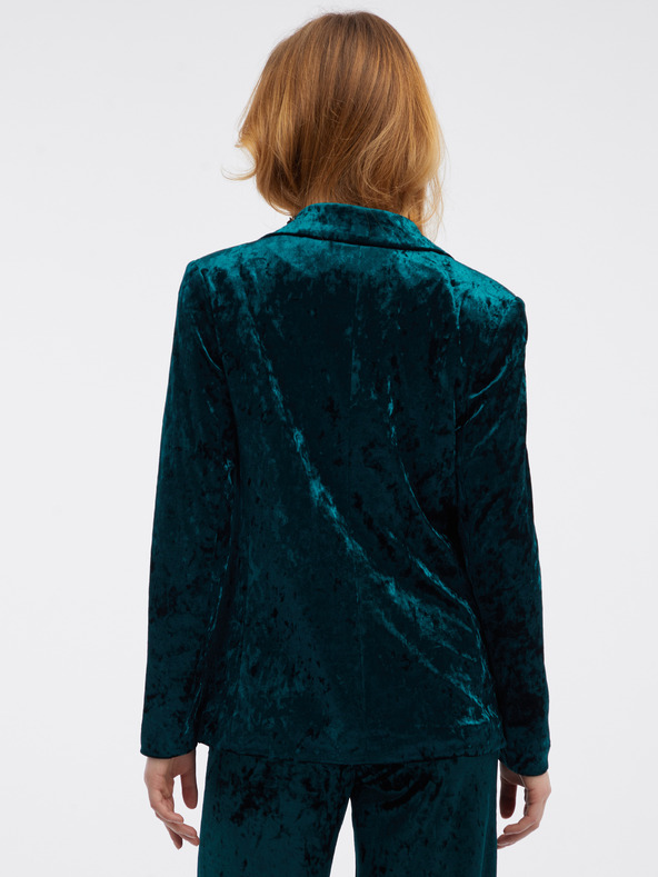 Orsay Zelené dámske zamatové sako ORSAY