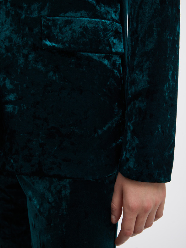 Orsay Zelené dámske zamatové sako ORSAY