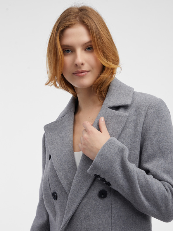 Orsay Sivý dámsky kabát ORSAY