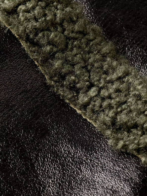 Scotch & Soda Čierny dámsky zimný kabát z umelej kožušiny Scotch & Soda