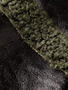 Scotch & Soda Čierny dámsky zimný kabát z umelej kožušiny Scotch & Soda
