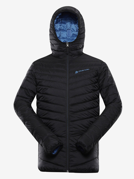 ALPINE PRO Čierna pánska outdoorová obojstranná bunda ALPINE PRO Erom
