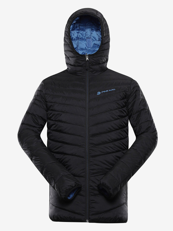 ALPINE PRO Čierna pánska outdoorová obojstranná bunda ALPINE PRO Erom