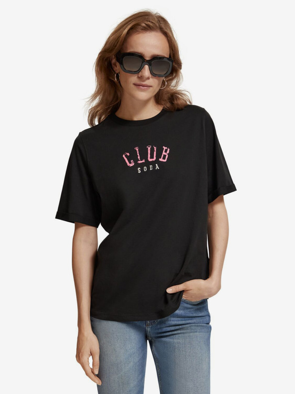 Scotch & Soda Čierne dámske tričko Scotch & Soda