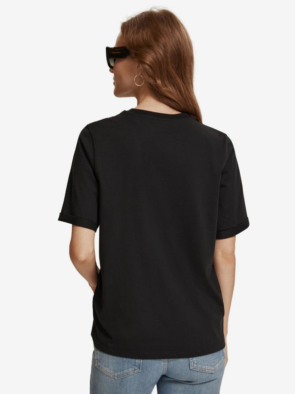 Scotch & Soda Čierne dámske tričko Scotch & Soda