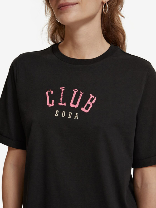 Scotch & Soda Čierne dámske tričko Scotch & Soda