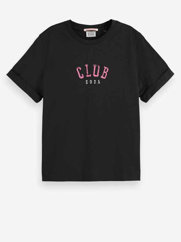 Scotch & Soda Čierne dámske tričko Scotch & Soda