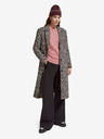 Scotch & Soda Hnedý dámsky zimný kabát Scotch & Soda s leopardím vzorom