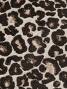 Scotch & Soda Hnedý dámsky zimný kabát Scotch & Soda s leopardím vzorom