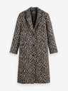 Scotch & Soda Hnedý dámsky zimný kabát Scotch & Soda s leopardím vzorom