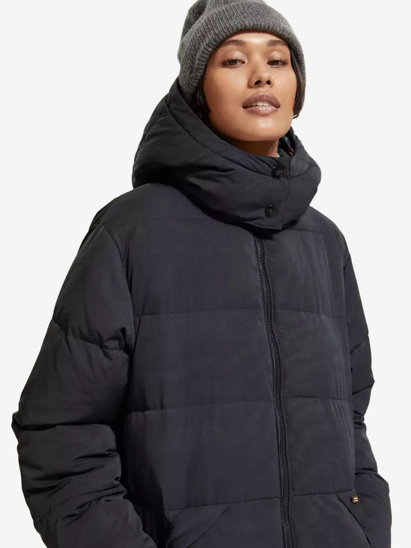 Scotch & Soda Čierny dámsky zimný prešívaný kabát Scotch & Soda