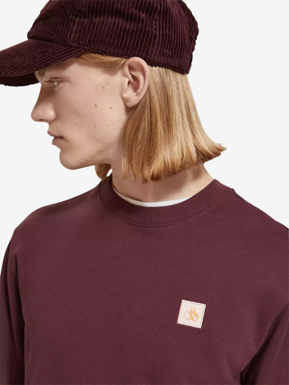 Scotch & Soda Vínová pánska mikina Scotch & Soda