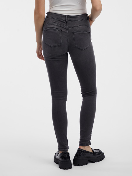 Orsay Šedé dámske skinny fit džínsy ORSAY