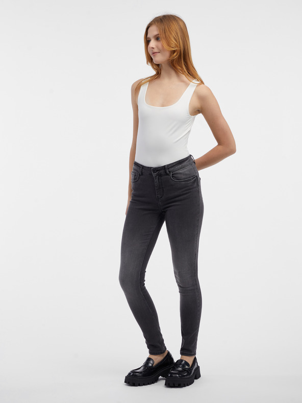 Orsay Šedé dámske skinny fit džínsy ORSAY