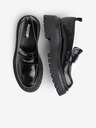 Pepe Jeans Čierne dámske lesklé mokasíny Pepe Jeans Queen Oxford