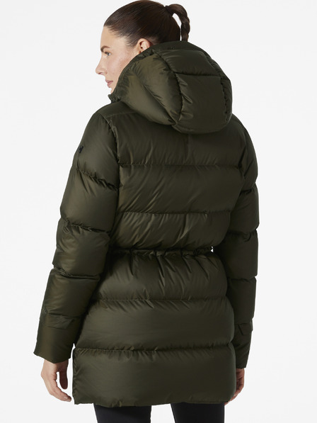 Helly Hansen Khaki dámska zimná prešívaná páperová bunda HELLY HANSEN W ESSENCE DOWN PARKA