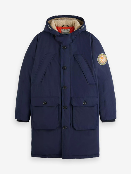 Scotch & Soda Tmavomodrá pánska zimná bunda Scotch & Soda