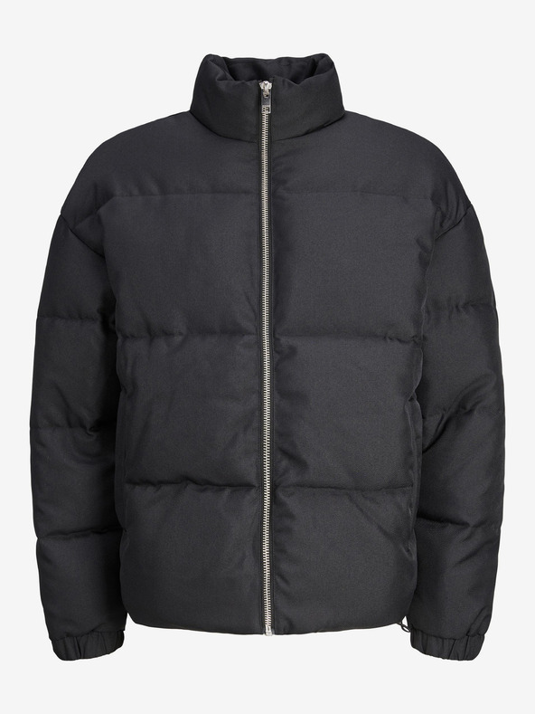 Jack & Jones Čierna pánska prešívaná zimná bunda Jack & Jones Urban